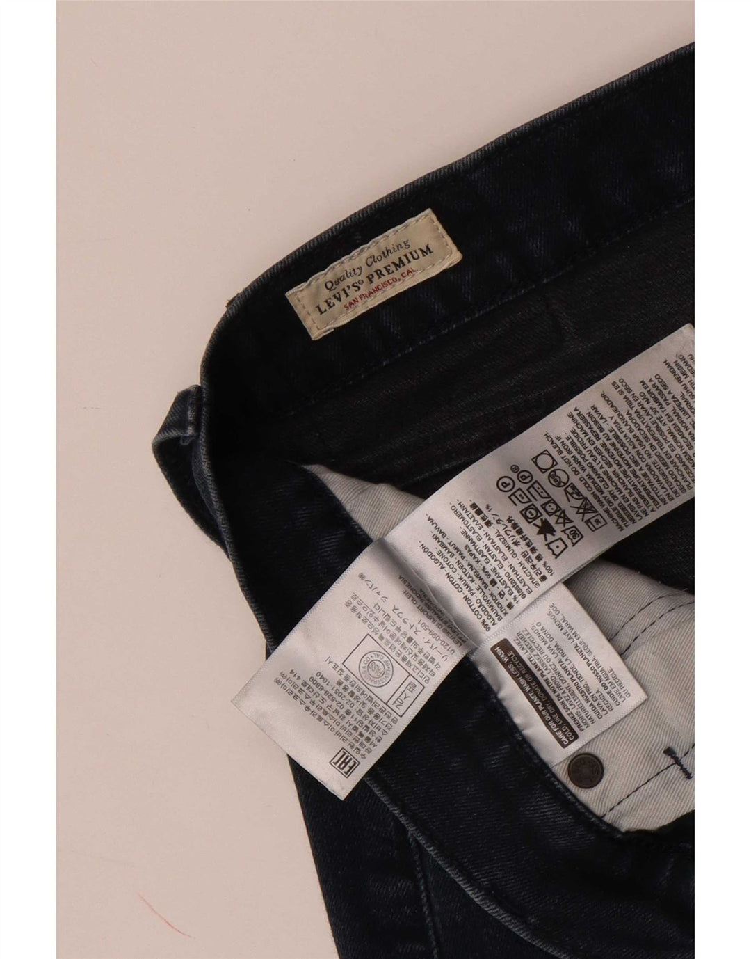Levi's Mens Slim Jeans W32 L30 Azul Marinho Algodão