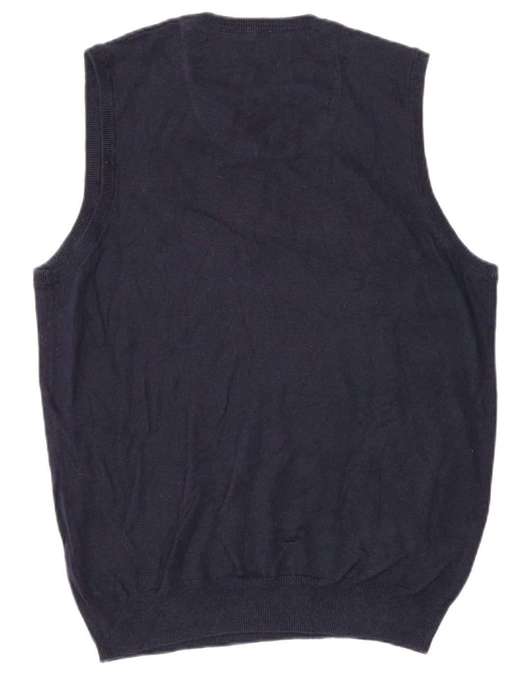 Colete masculino vintage regata pequeno algodão azul marinho