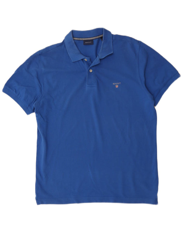 Camisa polo masculina Gant grande algodão azul
