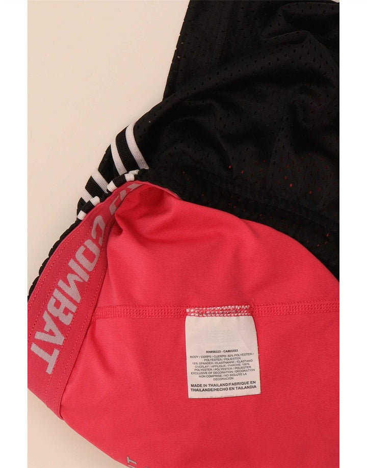 Shorts esportivos femininos Nike Dri Fit UK 14 grande poliéster preto