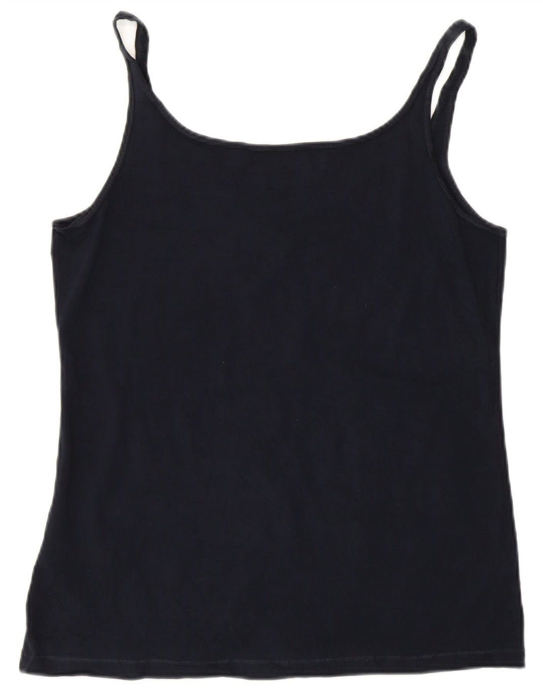 EDDIE BAUER Top cami feminino outdoor Reino Unido 14 grande algodão azul marinho