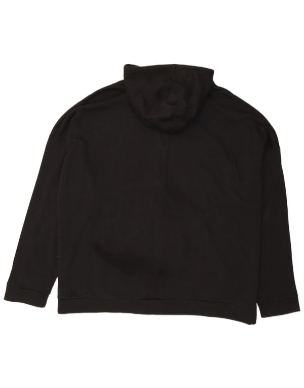Suéter Reebok masculino com capuz e zíper 3XL algodão preto