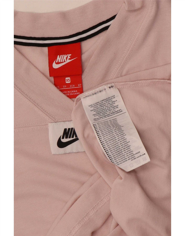 Camiseta Nike Feminina Crop Top UK 6 XS Rosa Poliéster