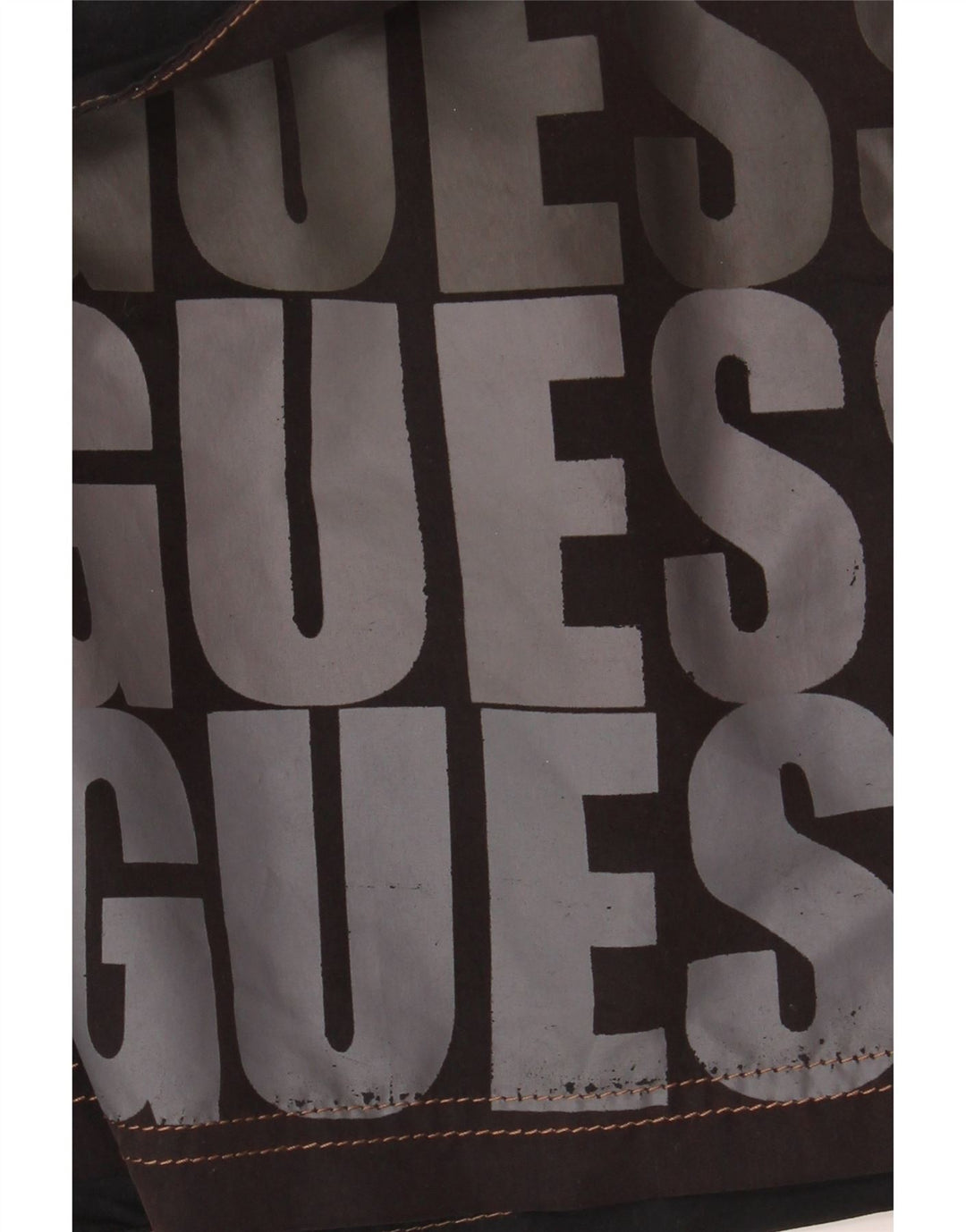 Guess Calção de banho masculino gráfico 2XL poliéster preto