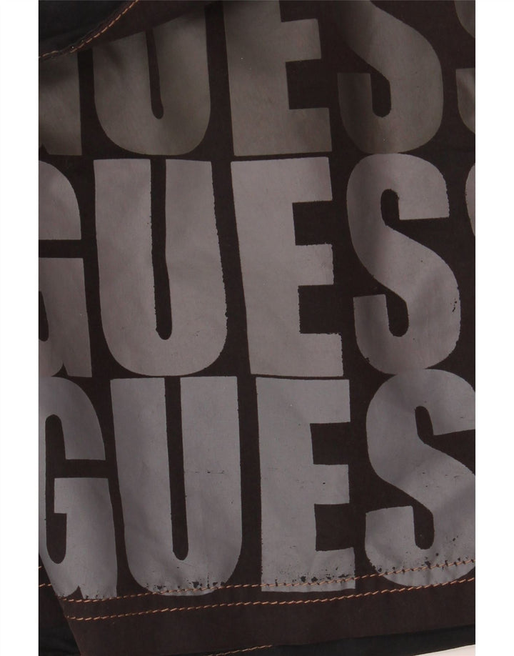 Guess Calção de banho masculino gráfico 2XL poliéster preto