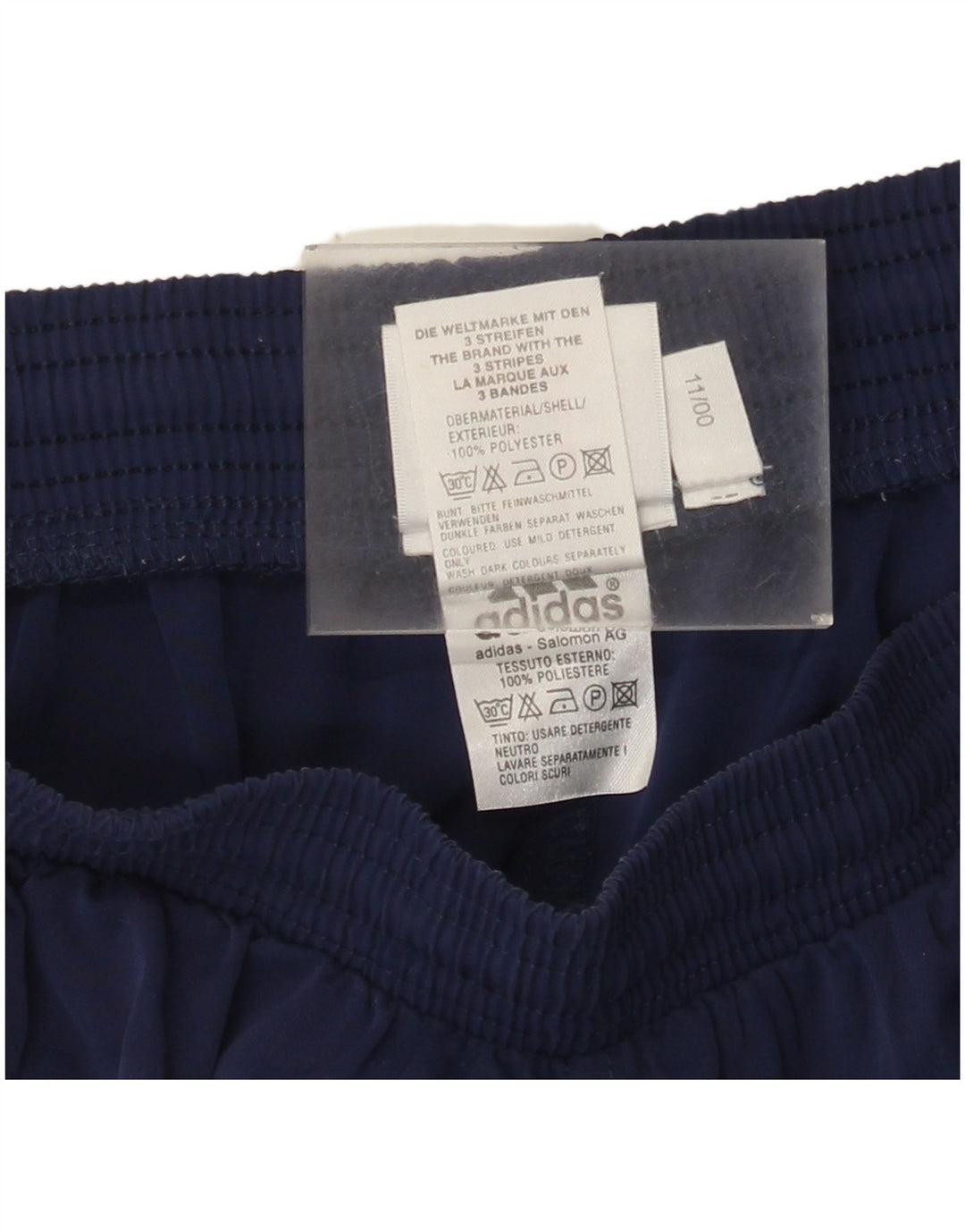 Shorts esportivos masculinos Adidas médio azul marinho poliéster