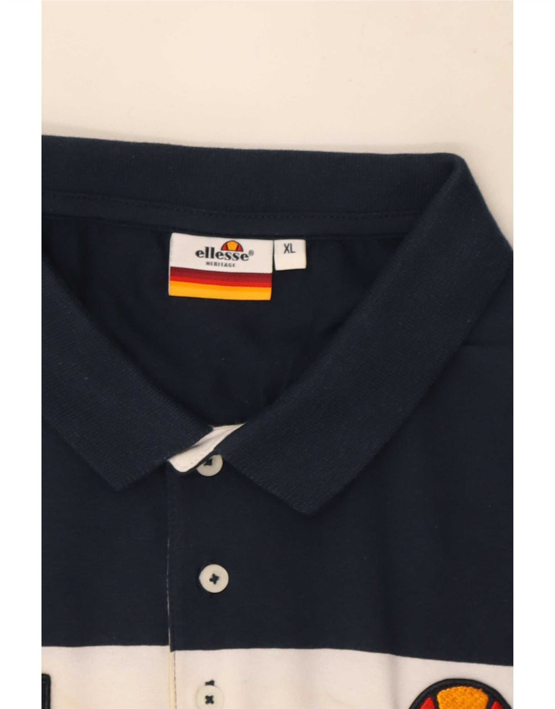 Camisa polo masculina Ellesse Heritage XL azul marinho listrada