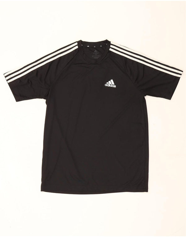 Adidas Mens Aeroready Camiseta Top Médio Poliéster Preto