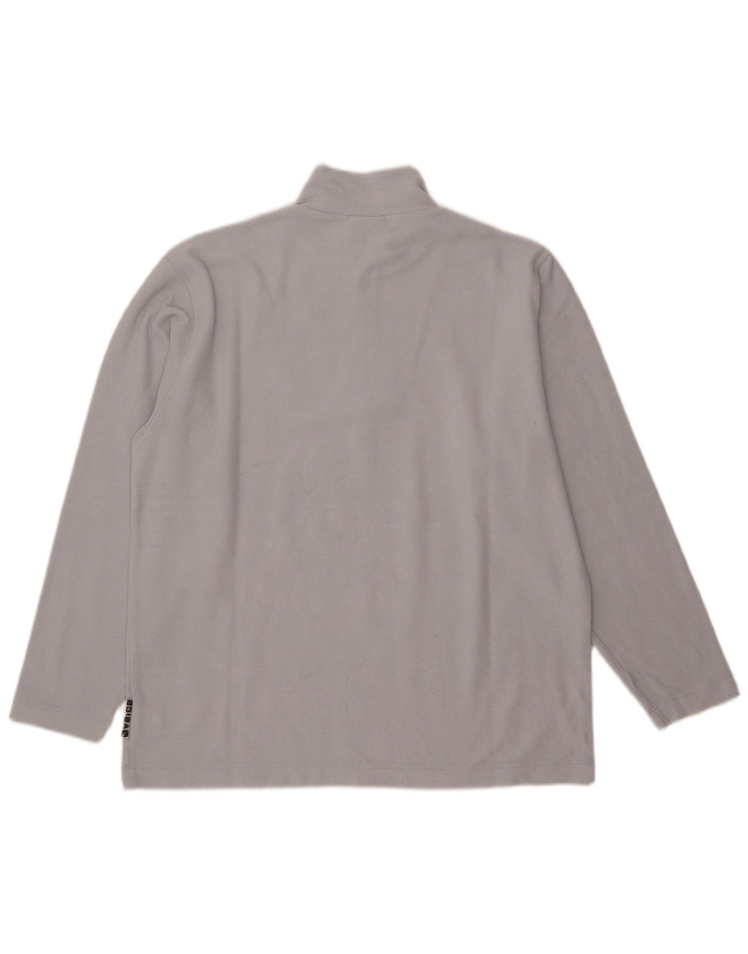 Asics Mens Zip Neck Fleece Jumper Grande Cinza Poliéster