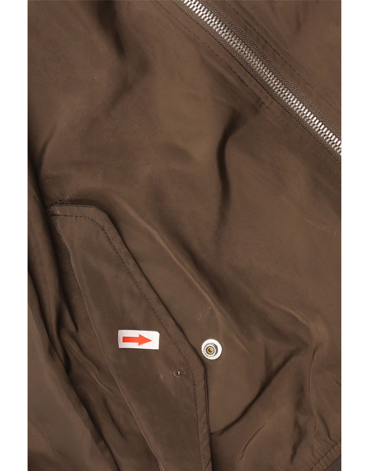 Jaqueta bomber masculina ZARA UK 38 poliéster marrom médio