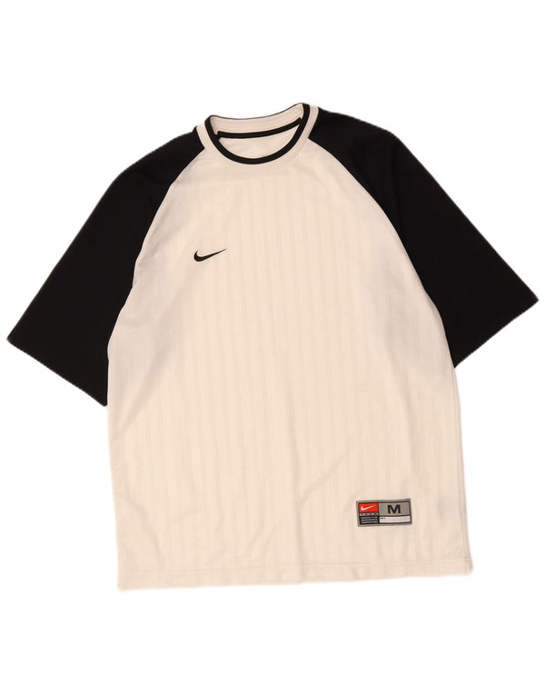 Camiseta masculina Nike Top médio branco colorblock poliéster