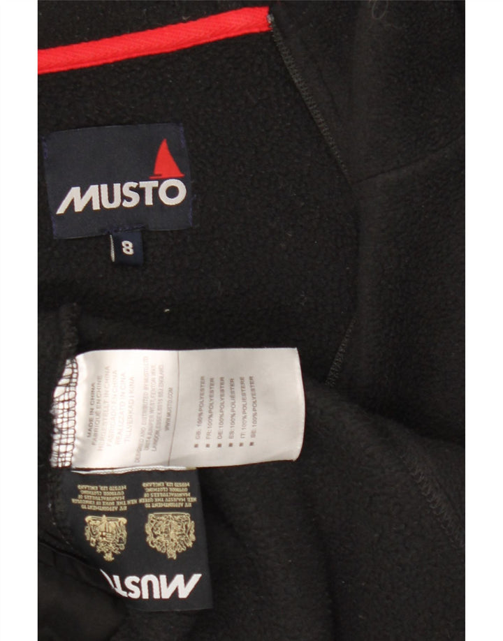 Jaqueta de lã com capuz Polartec feminina Musto Reino Unido 8 poliéster preto pequeno