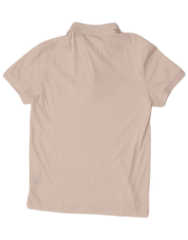Camisa polo masculina Lacoste Regular Fit tamanho 3 pequeno algodão branco