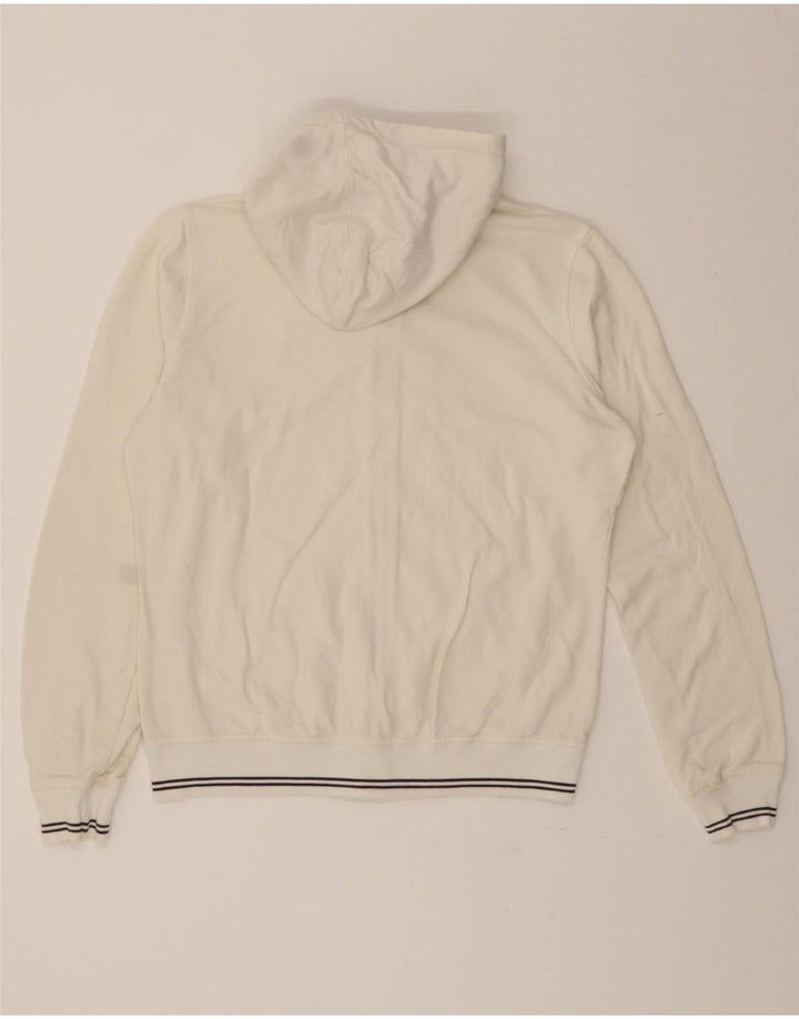 SERGIO TACCHINI Womens Zip Hoodie Sweater UK 18 XL White Cotton Vintage Sergio Tacchini and Second-Hand Sergio Tacchini from Messina Hembry 