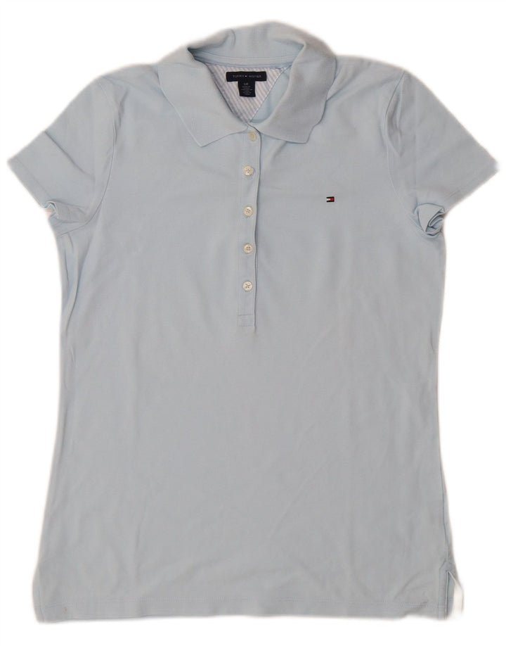 Camisa polo feminina Tommy Hilfiger Reino Unido 10 pequena azul