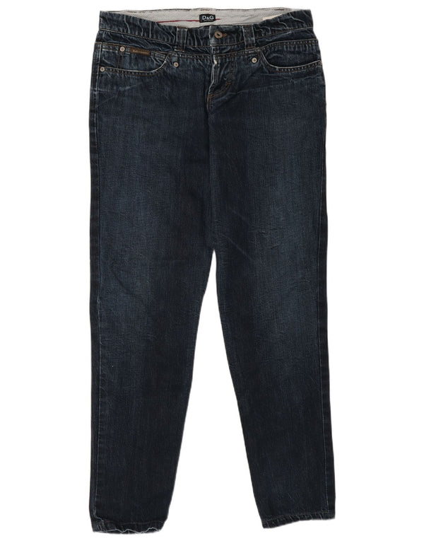 Dolce & Gabbana Jeans Slim Feminino IT 48 XL W34 L32 Azul Marinho Algodão