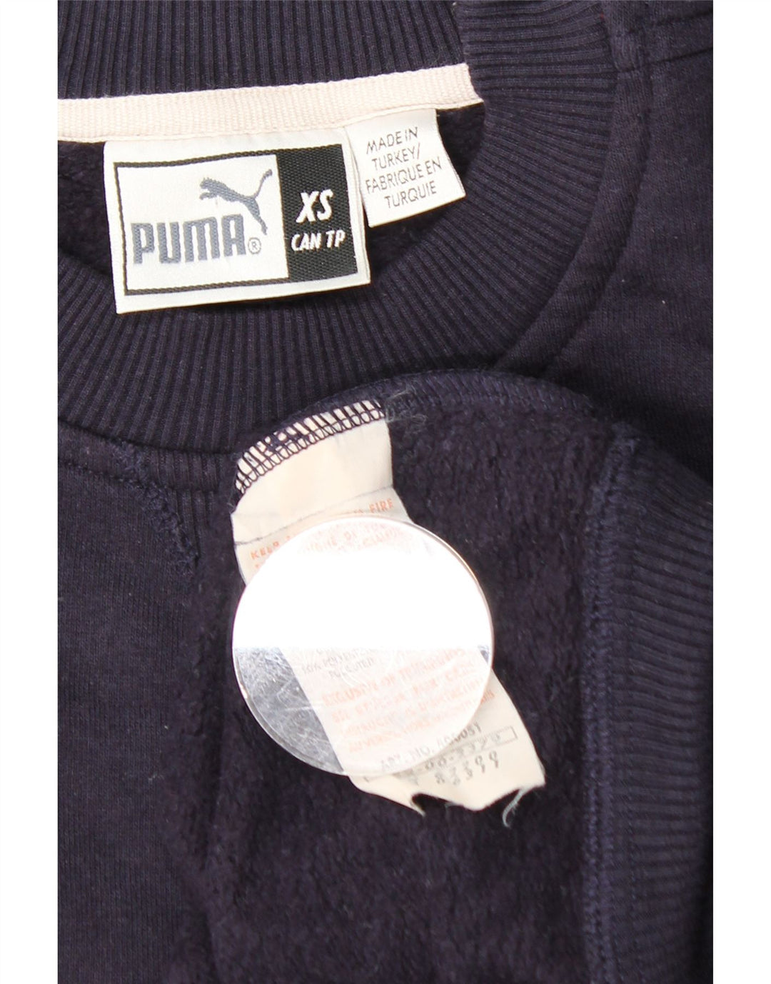 PUMA Mens Sweatshirt Jumper XS Navy Blue Cotton