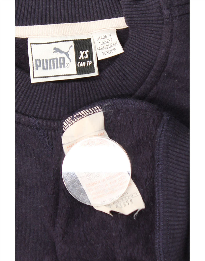 PUMA Mens Sweatshirt Jumper XS Navy Blue Cotton