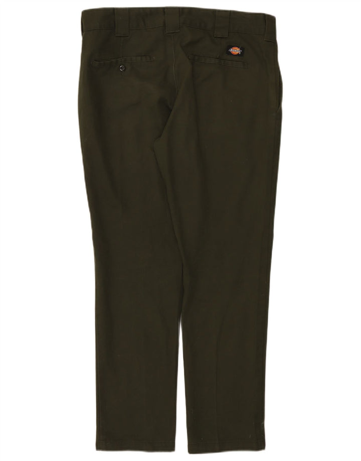 Calças Dickies Mens Slim Fit Chino W32 L30 Poliéster Verde