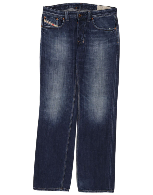 DIESEL Masculino Larkee Regular Straight Jeans W33 L32 Azul Marinho Algodão