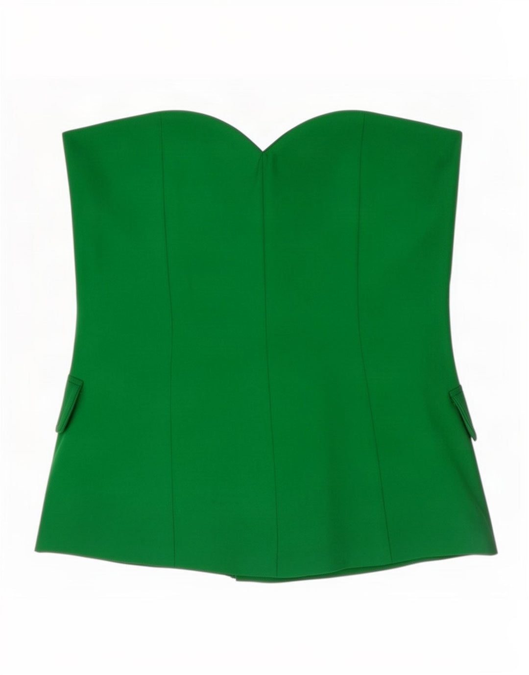Zara Womens Crop Strapless Top UK 10 Pequeno Verde