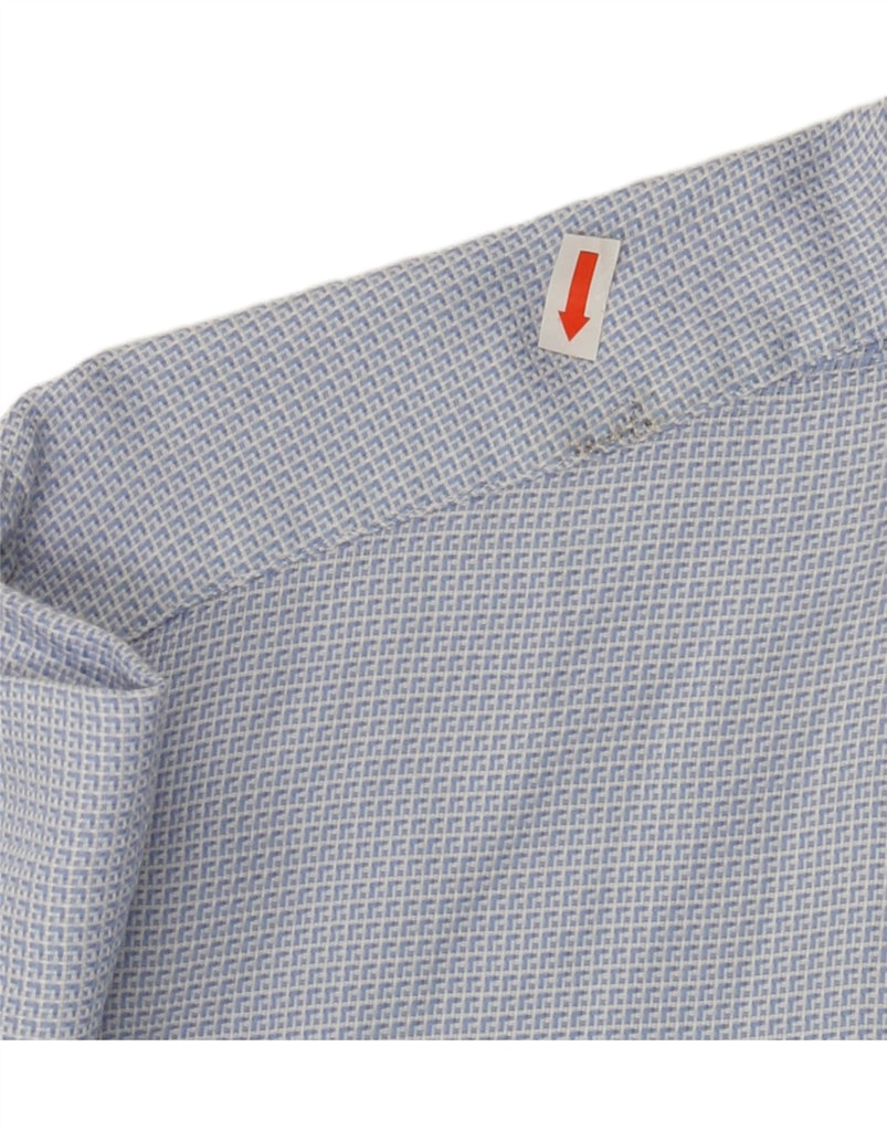 ETRO Mens Milano Shirt Size 44 XL Blue Geometric Cotton Vintage Etro and Second-Hand Etro from Messina Hembry 