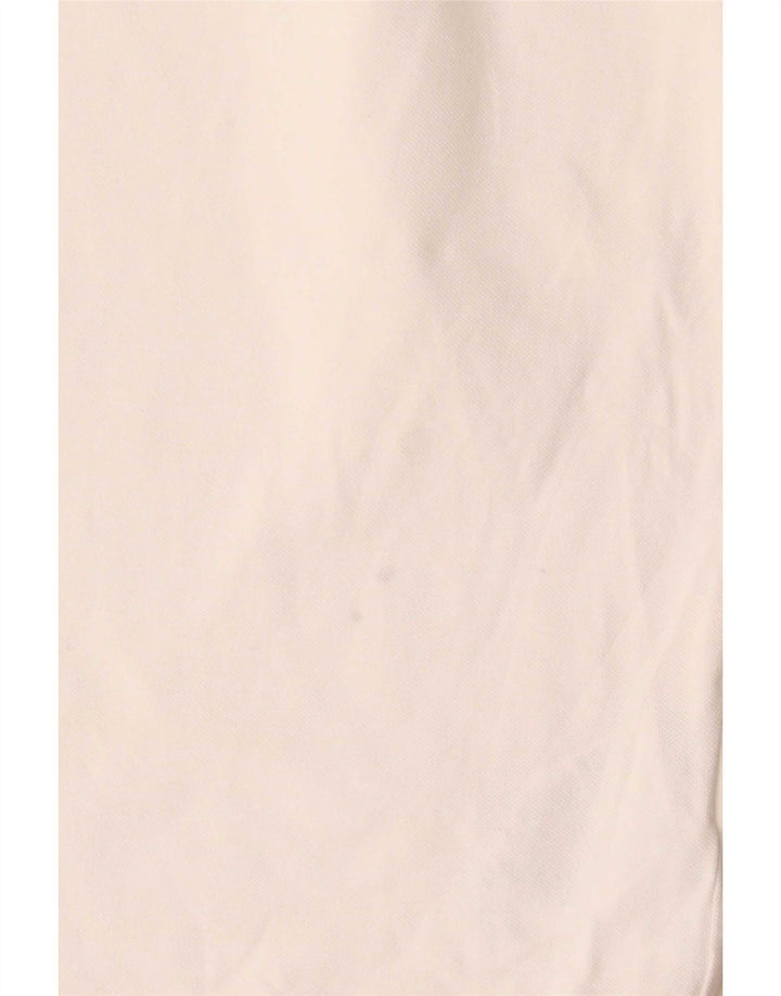 Trussardi Jeans Camisa polo masculina média algodão branco