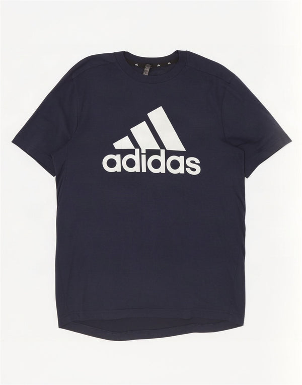 Camiseta Adidas Masculina Aeroready Graphic Top Pequeno Azul Marinho Poliéster