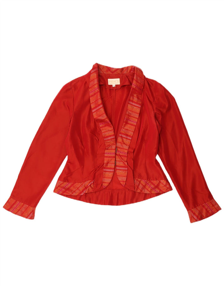 Conjunto feminino de 3 peças da Fox EU 36 pequeno W30 acetato floral vermelho moderno