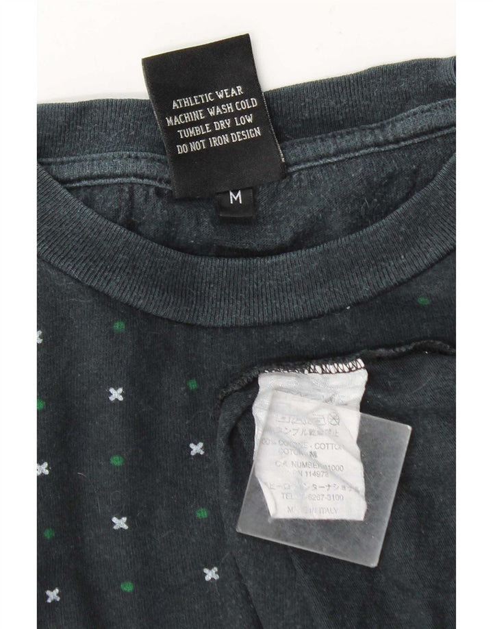Camiseta masculina Franklin Marshall manga comprida médio azul marinho algodão colorblock