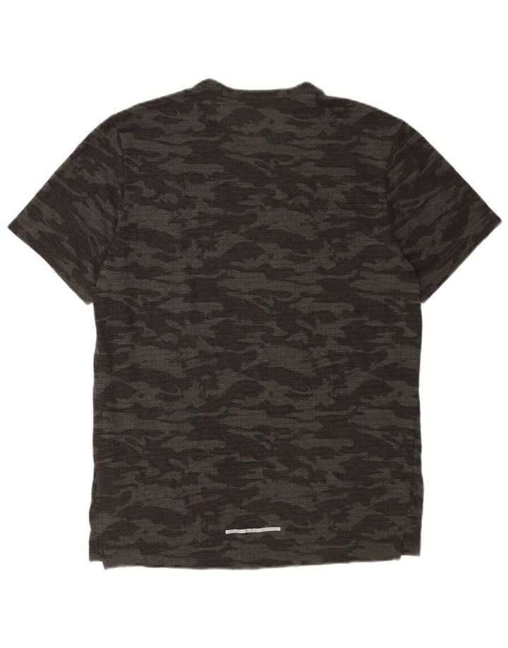 Camiseta masculina Nike Dri Fit Top cinza médio camuflado poliéster
