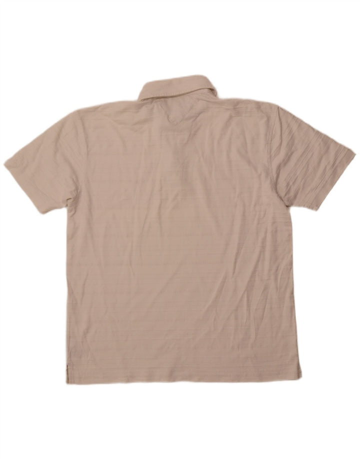 Camisa polo masculina TOMMY HILFIGER grande algodão listrado branco
