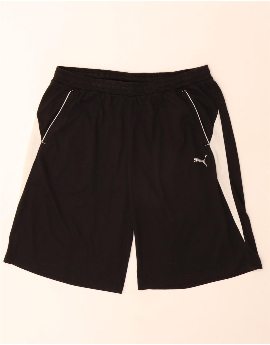 Puma Mens Sport Shorts Grande Poliéster Colorblock Preto