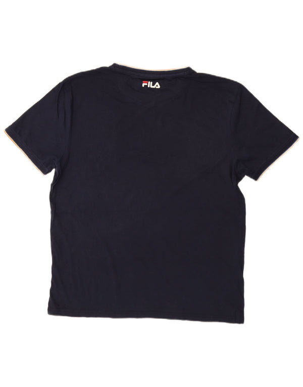 Camiseta masculina Fila Top grande azul marinho