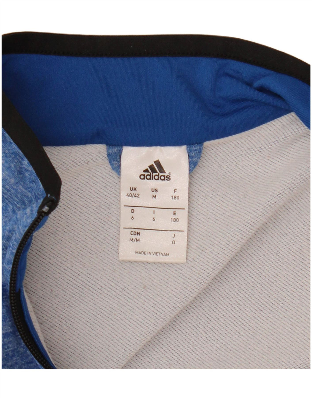 ADIDAS Mens Tracksuit Top Jacket UK 40/42 Médio Azul