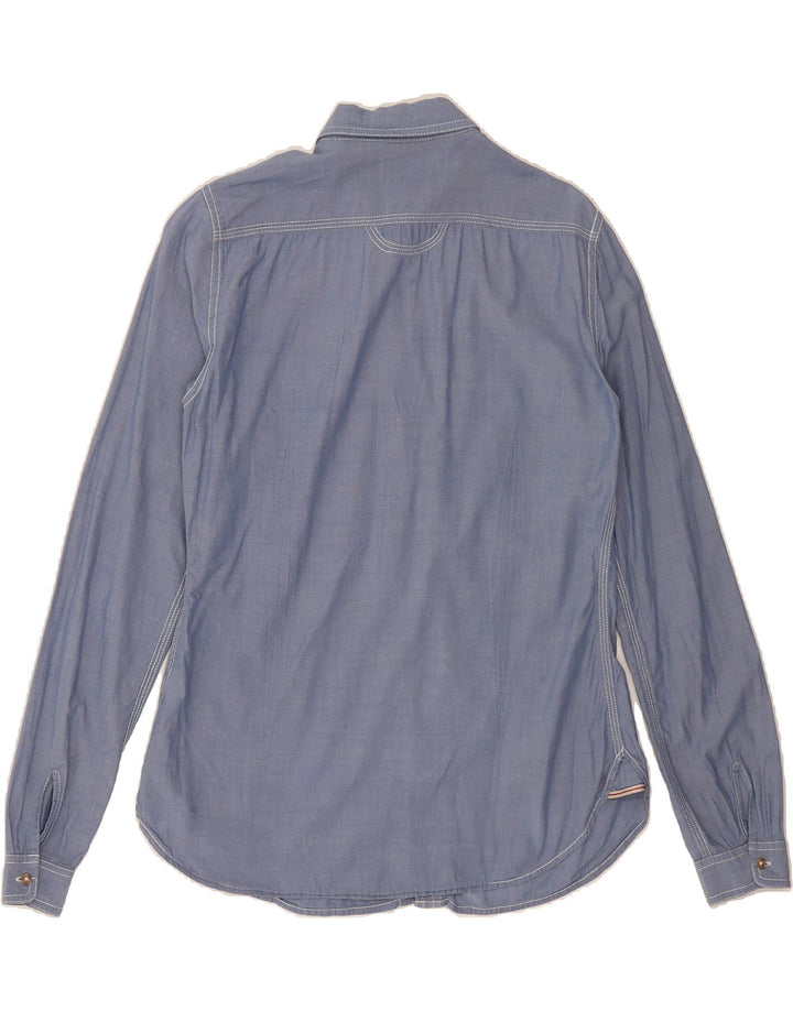 MASSIMO DUTTI Womens Shirt EU 38 Small Blue Vintage Massimo Dutti and Second-Hand Massimo Dutti from Messina Hembry 