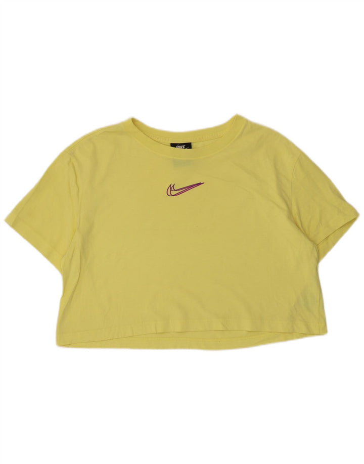 Camiseta Nike Feminina Crop Top UK 14 Médio Algodão Amarelo