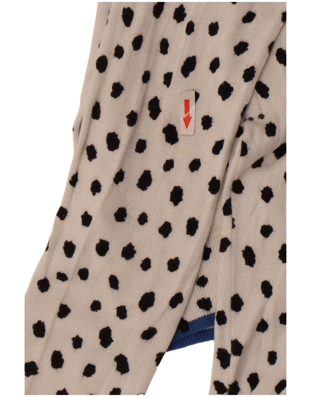Suéter cardigã feminino Marks & Spencer Reino Unido 10 viscose manchada branca pequena