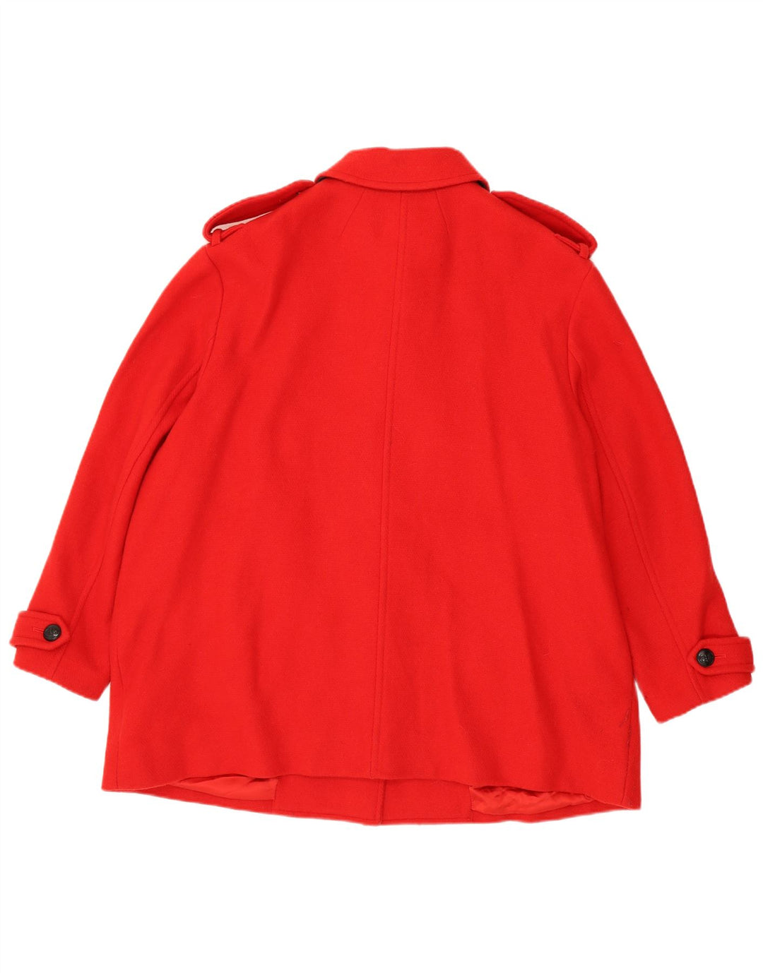 Sobretudo militar feminino Marks & Spencer Reino Unido 22 3XL de lã vermelha clássico