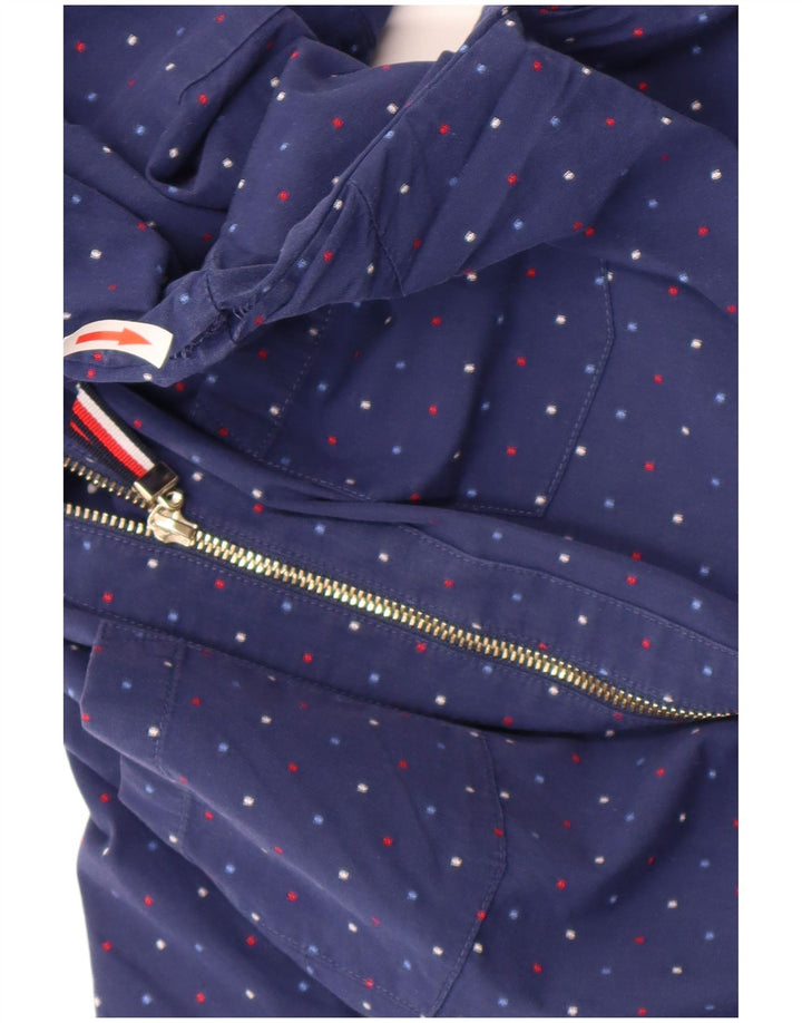 Pulôver feminino Tommy Hilfiger Reino Unido 14 algodão manchado azul marinho médio