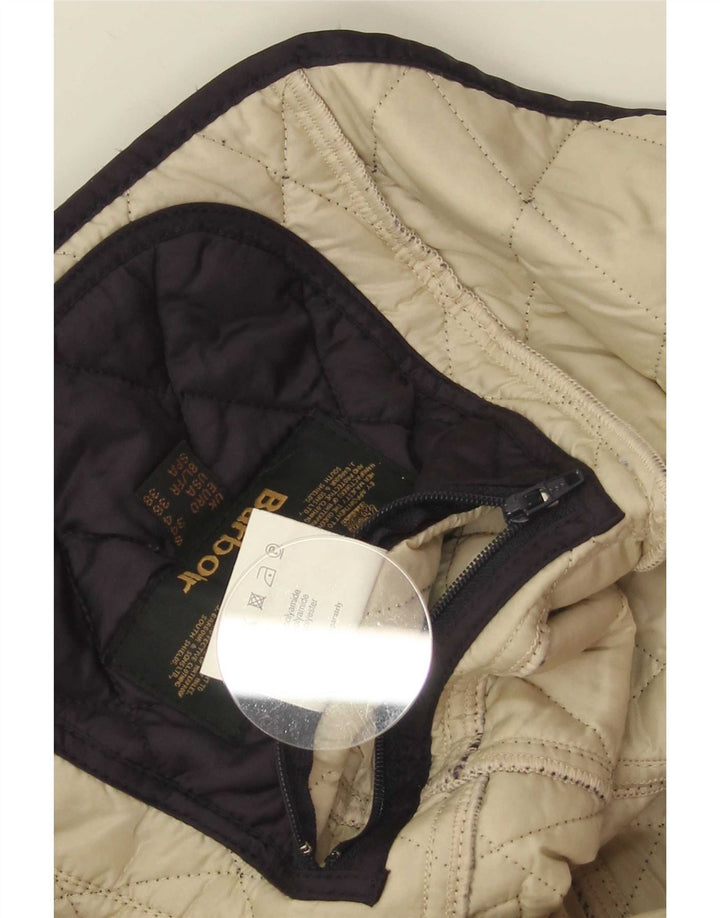 Jaqueta acolchoada feminina Barbour UK 8 pequena poliamida azul marinho