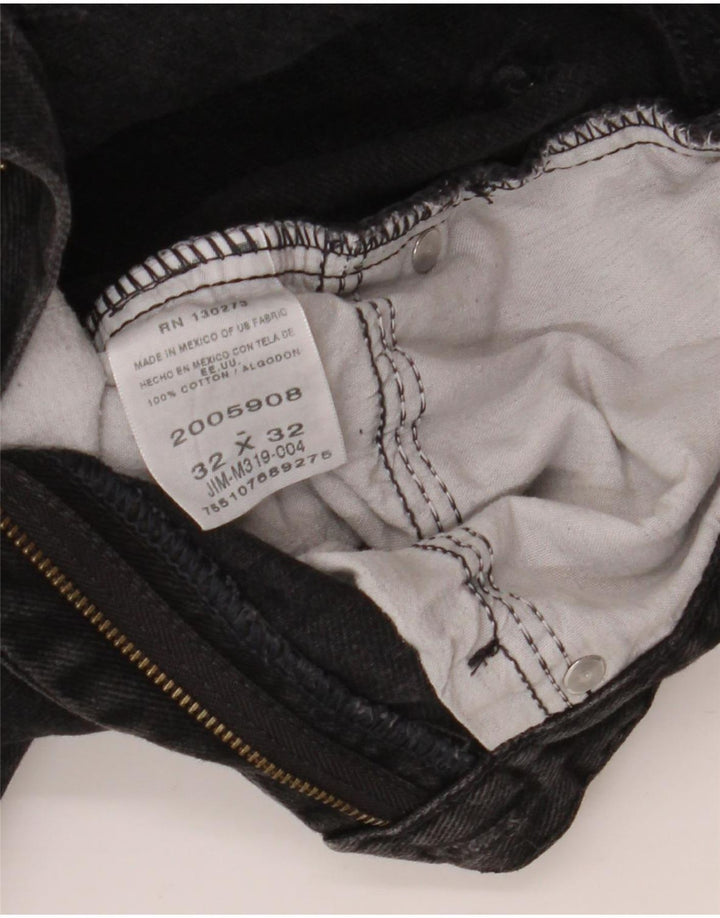 Lee Mens Regular Fit Straight Jeans W32 L30 Algodão Preto