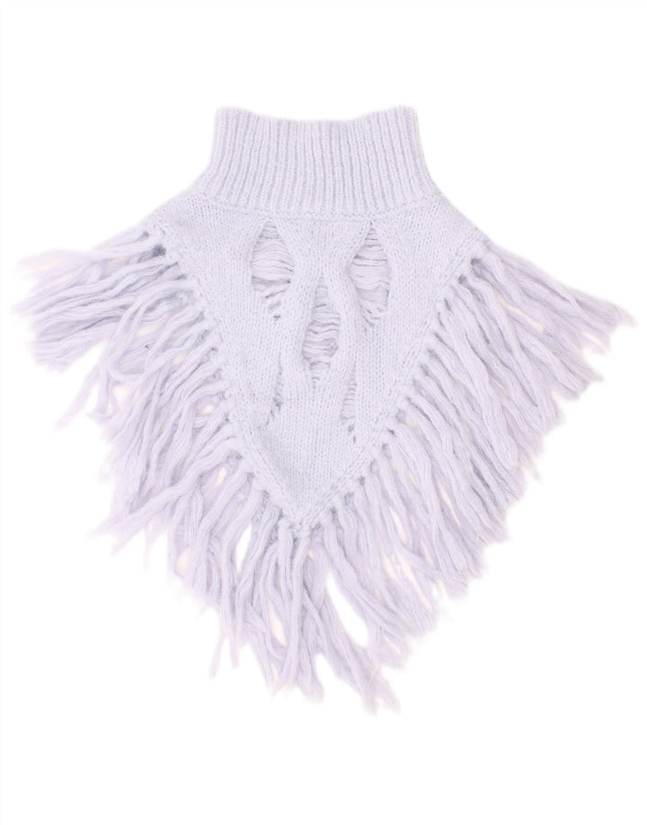 Zara Lenço feminino de malha com capuz médio roxo poliéster boêmio