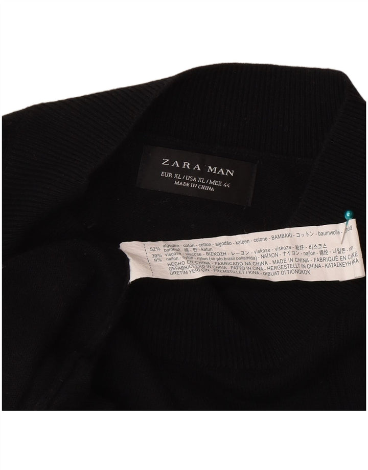 Camiseta masculina Zara Top XL algodão preto