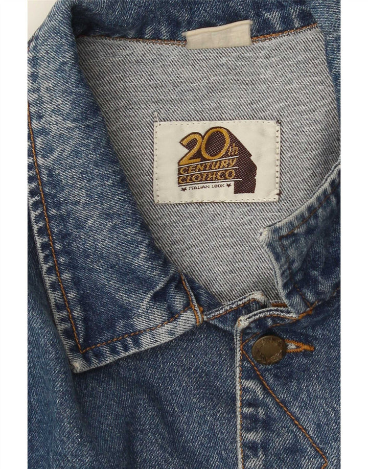 Jaqueta jeans masculina vintage UK 38 azul médio