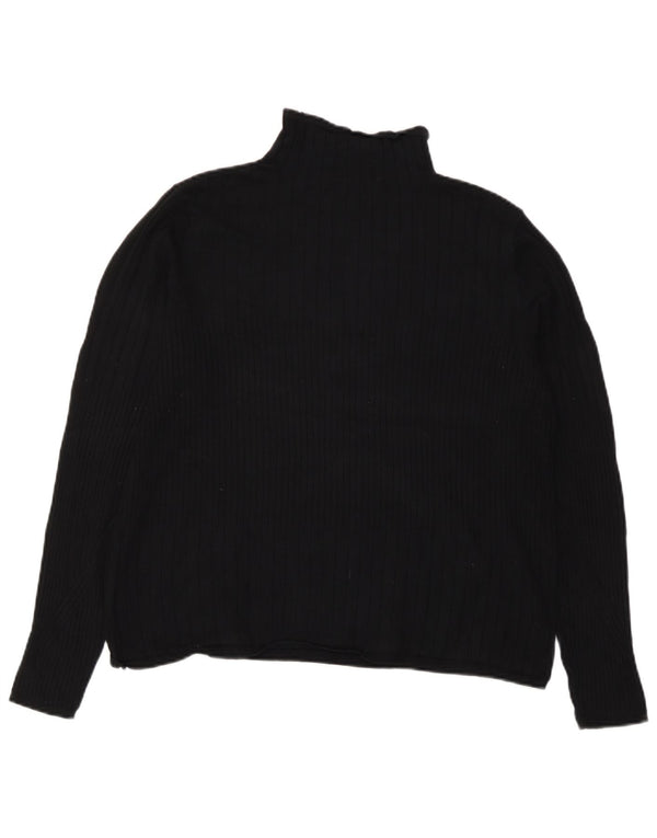 Suéter feminino Marks & Spencer com gola redonda Reino Unido 18 XL preto viscose