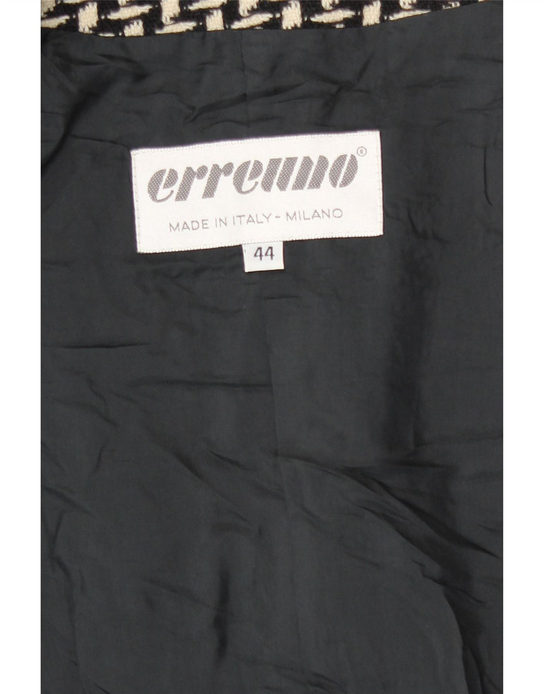 Jaqueta blazer feminina Erreuno Longline com padrão abstrato IT 44 médio preto