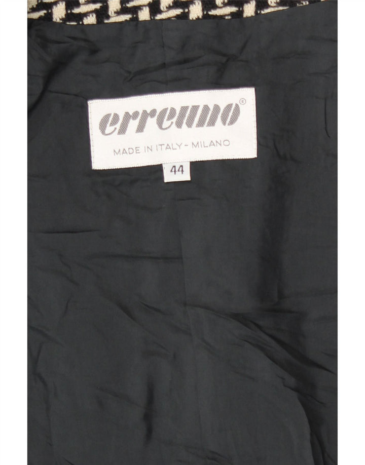 Jaqueta blazer feminina Erreuno Longline com padrão abstrato IT 44 médio preto