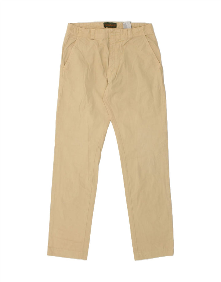 TIMBERLAND Mens Straight Chino Trousers W33 L33  Beige Cotton | Vintage Timberland | Thrift | Second-Hand Timberland | Used Clothing | Messina Hembry 
