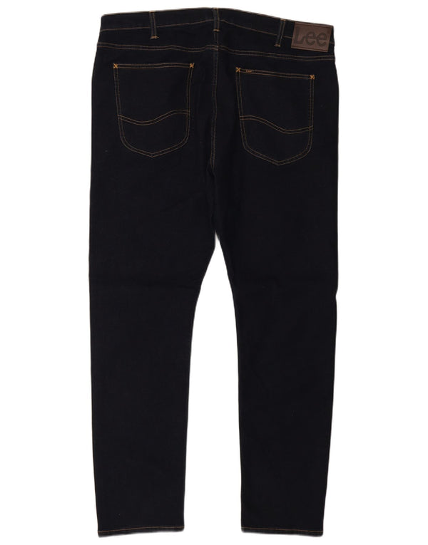 Lee Mens Luke Slim Jeans W40 L32 Azul Marinho Algodão